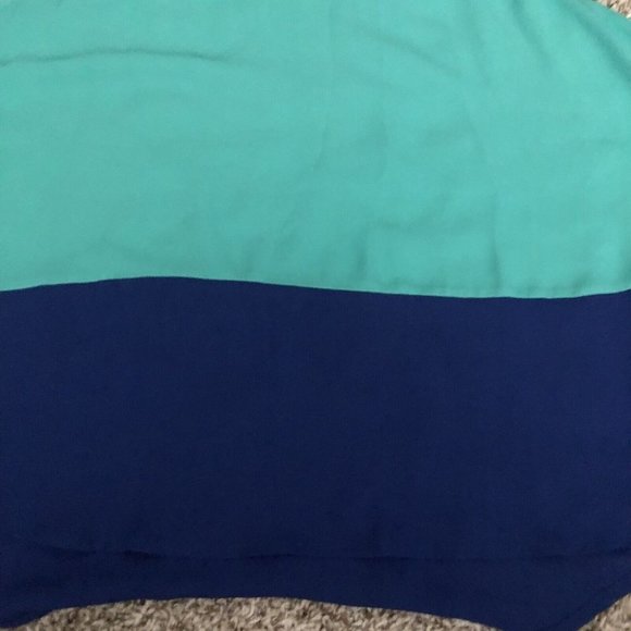 Papermoon designed exclusively for Stitch Fix Women Blue Sleeveless Blouse Small - Picture 2 of 8